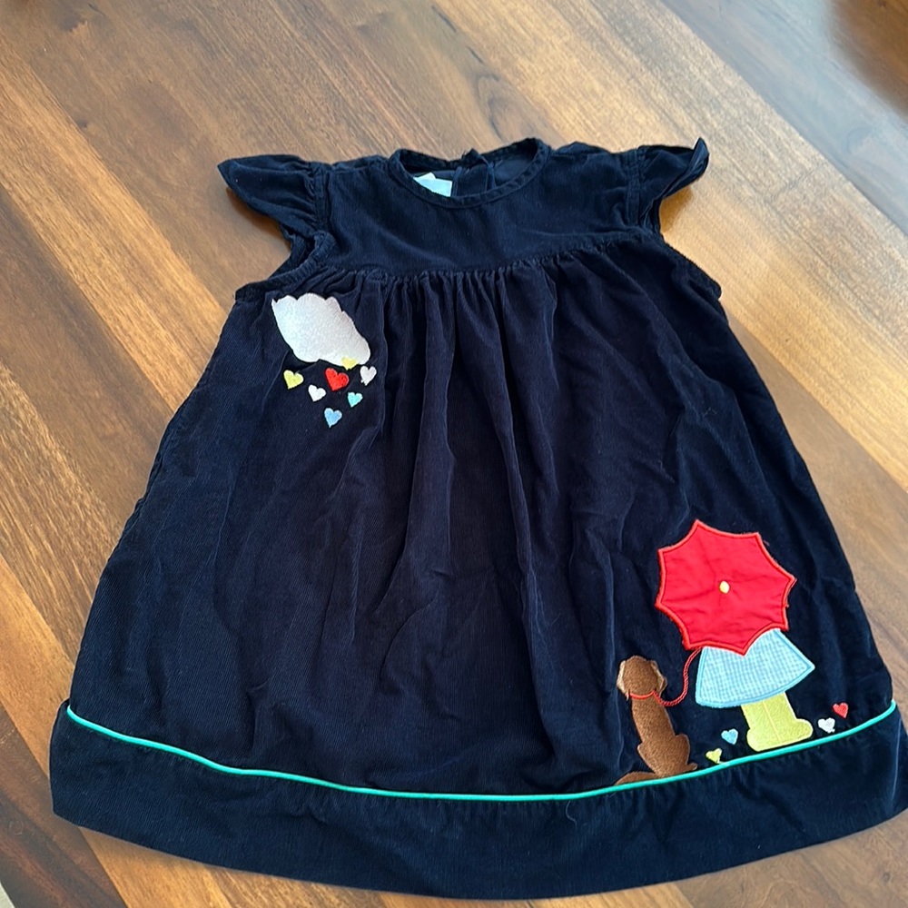 Bella Bliss Navy Corduroy Dress